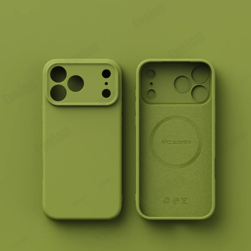 Matte Skin Liquid Silicone Case for iPhone 17 Pro Max Magnetic for Magsafe Wireless Charging Candy Bumper for iPhone 17 17pro