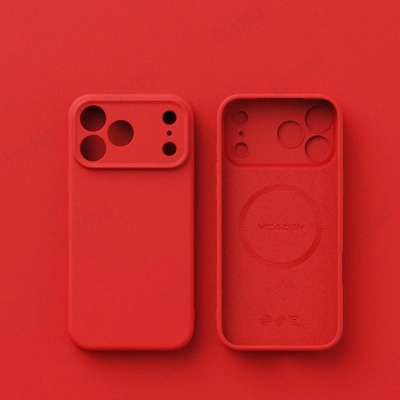 Matte Skin Liquid Silicone Case for iPhone 17 Pro Max Magnetic for Magsafe Wireless Charging Candy Bumper for iPhone 17 17pro