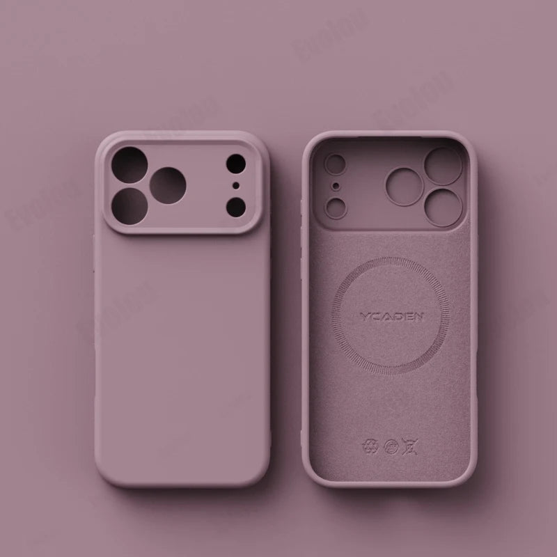 Matte Skin Liquid Silicone Case for iPhone 17 Pro Max Magnetic for Magsafe Wireless Charging Candy Bumper for iPhone 17 17pro