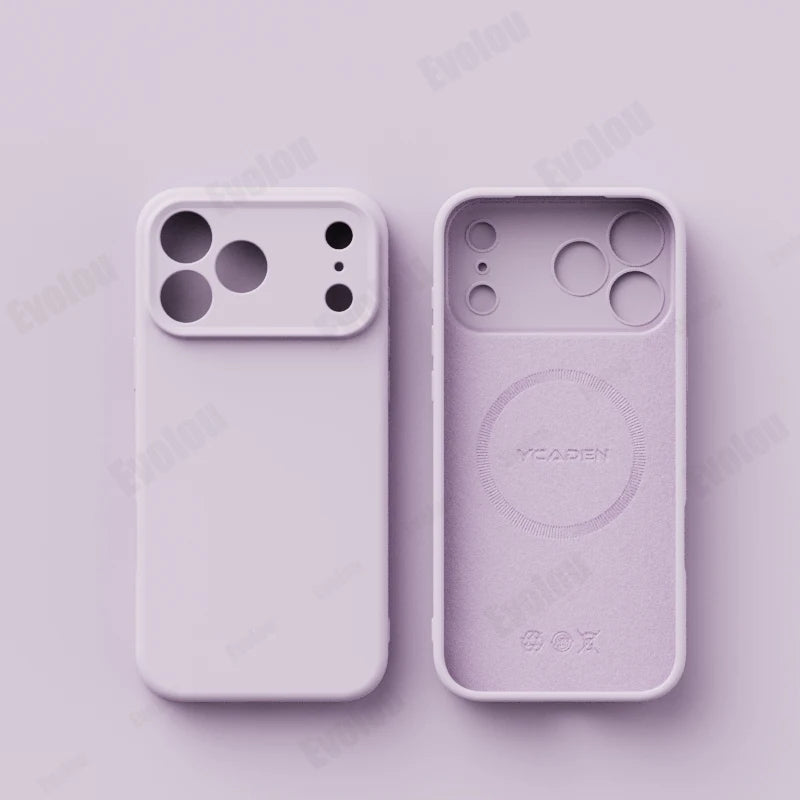 Matte Skin Liquid Silicone Case for iPhone 17 Pro Max Magnetic for Magsafe Wireless Charging Candy Bumper for iPhone 17 17pro