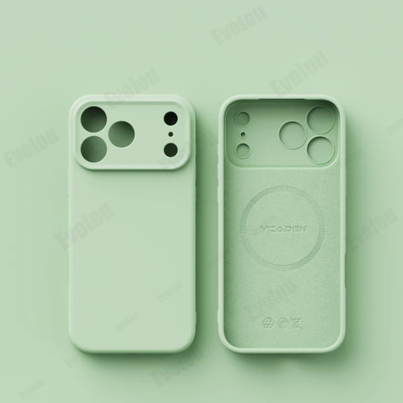 Matte Skin Liquid Silicone Case for iPhone 17 Pro Max Magnetic for Magsafe Wireless Charging Candy Bumper for iPhone 17 17pro