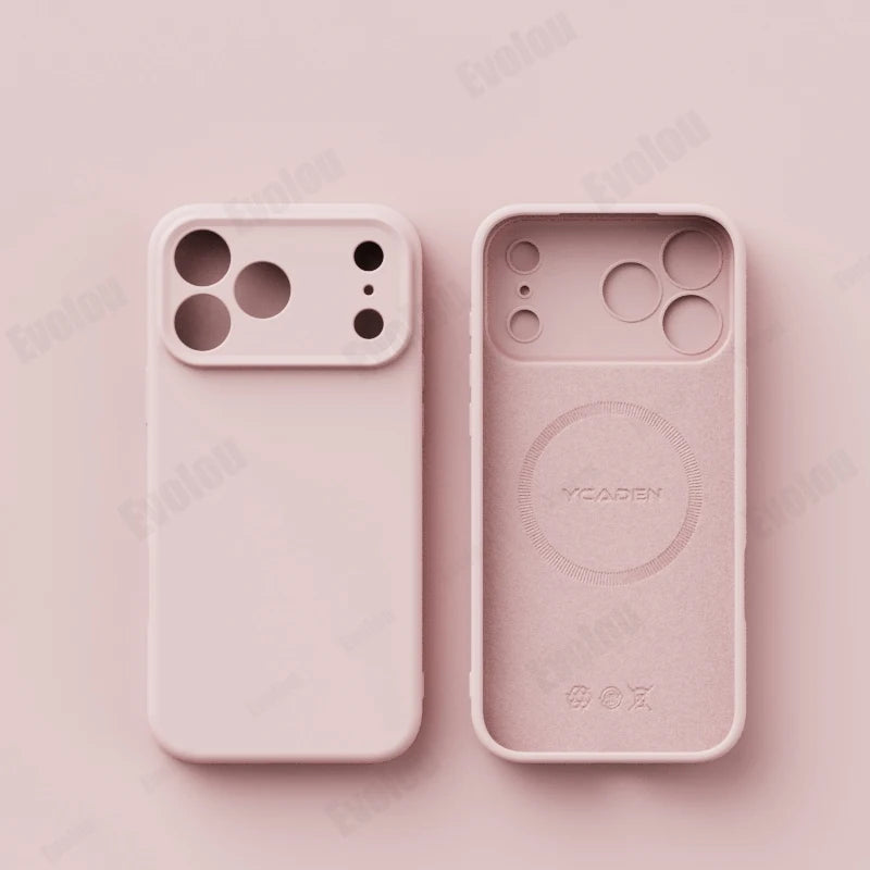 Matte Skin Liquid Silicone Case for iPhone 17 Pro Max Magnetic for Magsafe Wireless Charging Candy Bumper for iPhone 17 17pro