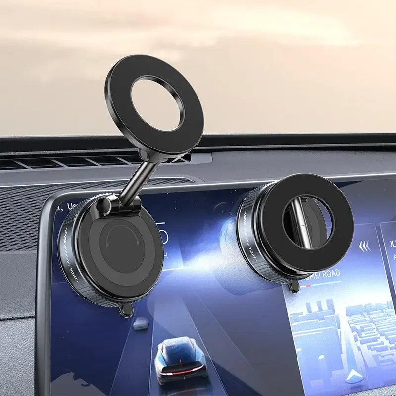 Vacuum Strong Magnetic Phone Holder Foldable Design 360° Adjustable Vacuum Car Mount For Cell Phone For phone Live Stream New