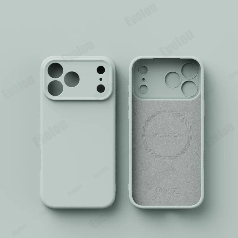 Matte Skin Liquid Silicone Case for iPhone 17 Pro Max Magnetic for Magsafe Wireless Charging Candy Bumper for iPhone 17 17pro
