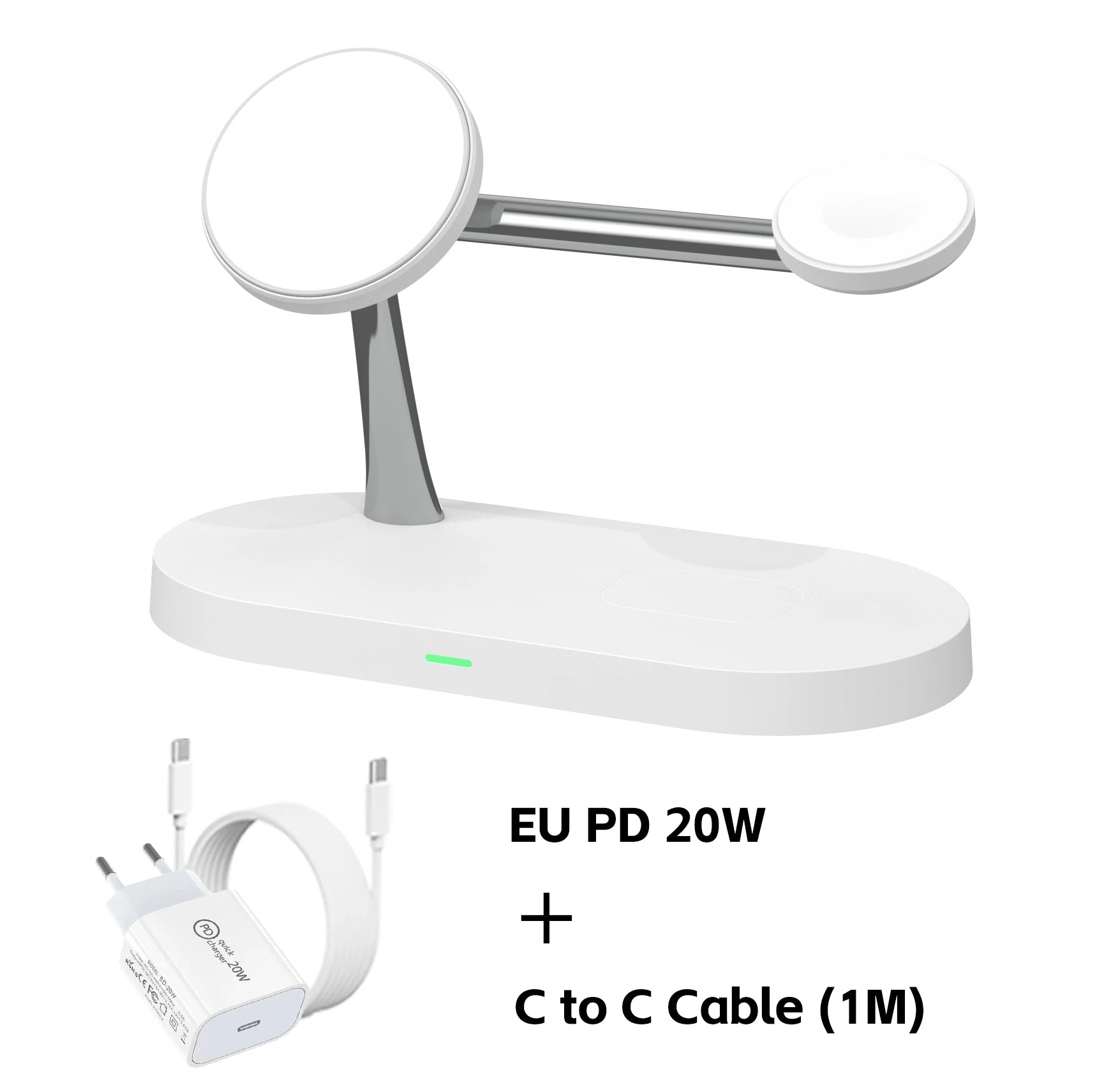 Magnetic Wireless Chargers 5 in 1 For iPhone 17-12, for Air pods Pro, for Series 1-11/SE 1-3/Ultra,With night light,Fast charger