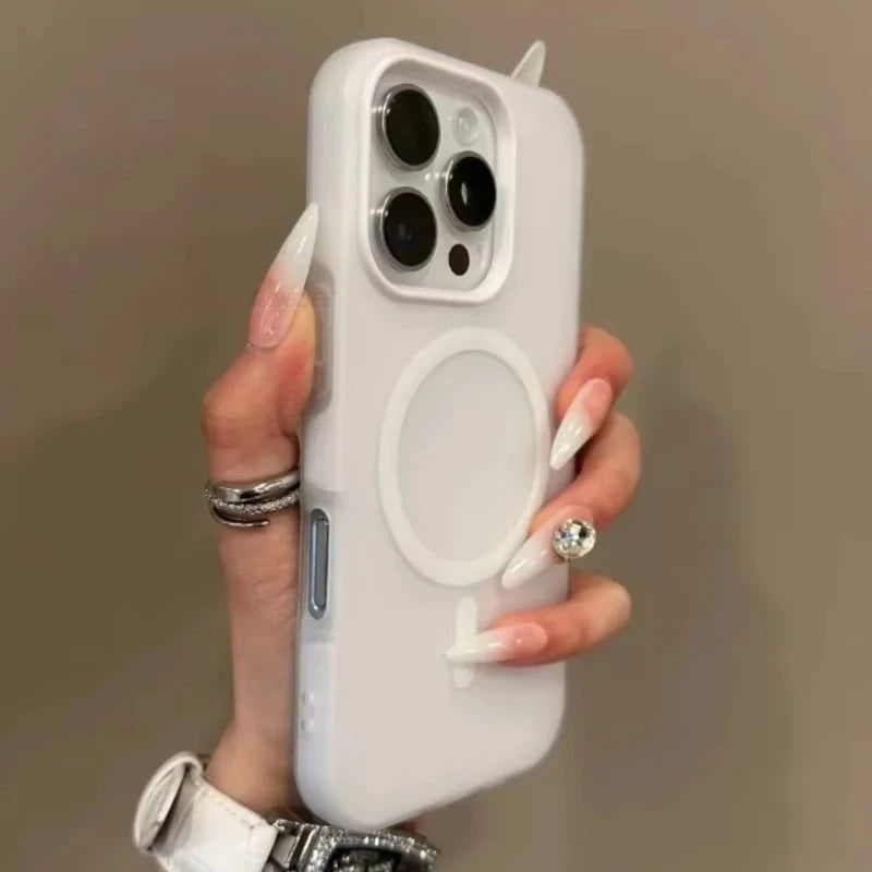Candy Color 2 IN 1 For Magsafe Case for iPhone 15 16 13 11 14 12 17 Pro Max Plus Air Magnetic Wireless Charge Clear Matte Cover