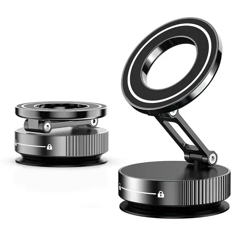 Super Strong Magnetic Phone Holder Foldable Design 360° Adjustable Vacuum Car Mount For Car Desk Bathroom Phone Holder