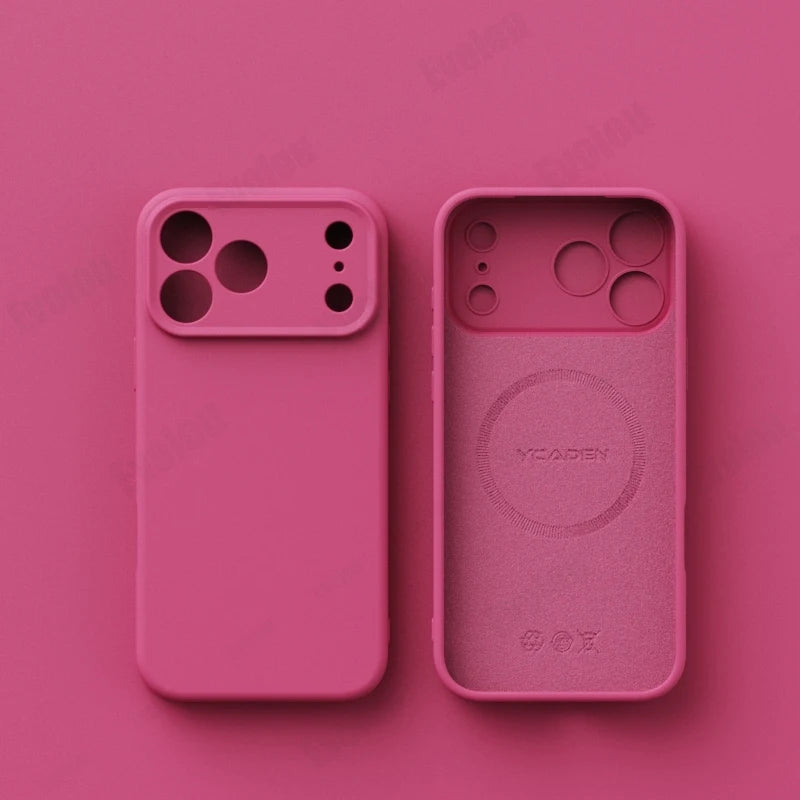 Matte Skin Liquid Silicone Case for iPhone 17 Pro Max Magnetic for Magsafe Wireless Charging Candy Bumper for iPhone 17 17pro