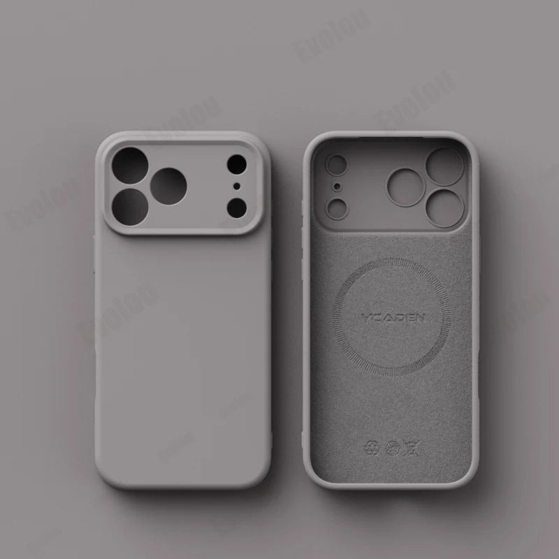 Matte Skin Liquid Silicone Case for iPhone 17 Pro Max Magnetic for Magsafe Wireless Charging Candy Bumper for iPhone 17 17pro